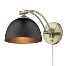 Golden Canada 3688-A1W AB-BLK - Rey Articulating 1 Light Wall Sconce