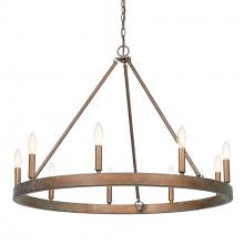 Golden Canada 7412-9 CP - Carraway 9 Light Chandelier in Copper Patina