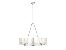 Golden Canada 3164-6 PW-HWG - Aenon 6-Light Chandelier in Pewter with Hammered Water Glass
