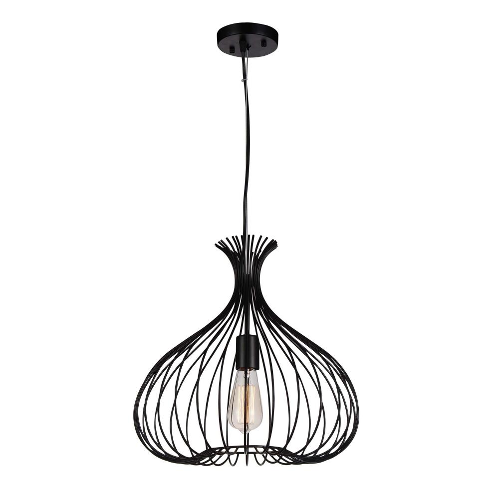 Darleen 1 Light Down Pendant With Black Finish