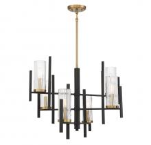 Savoy House Canada 1-1906-6-143 - Midland 6-Light Chandelier in Matte Black with Warm Brass Accents