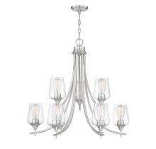 Savoy House Canada 1-4033-9-SN - Octave 9-Light Chandelier in Satin Nickel