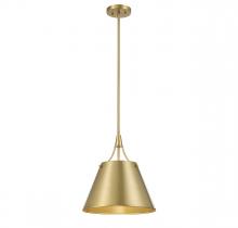 Savoy House Canada 7-4499-1-322 - Willis 1-Light Pendant in Warm Brass