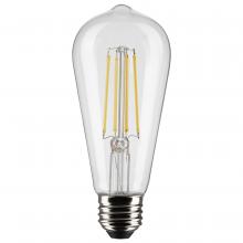 Satco Products Inc. S21365 - 8 Watt ST19 LED; Clear; Medium base; 90 CRI; 4000K; 120 Volt