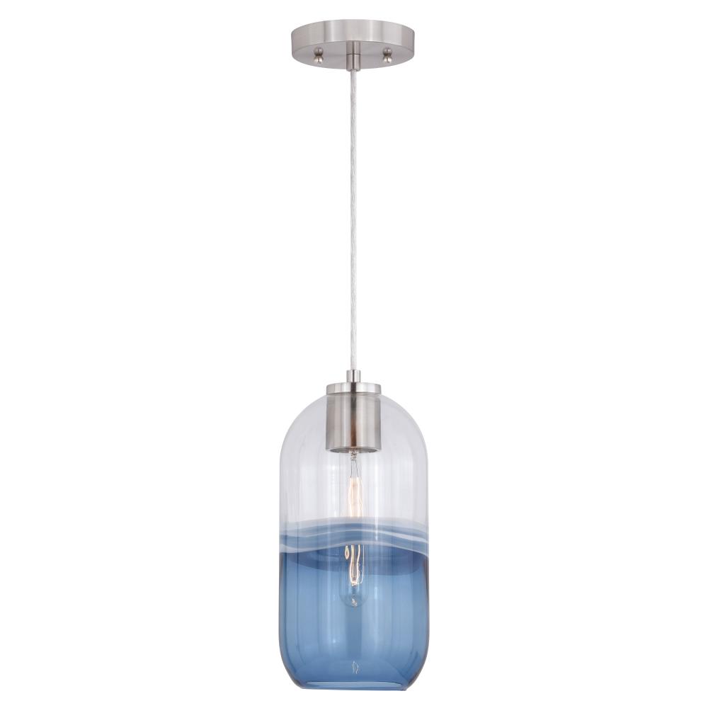 blue mini pendant light