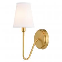 Vaxcel International W0473 - Briar 1 Light Wall Light Muted Brass