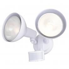 Vaxcel International T0696 - 11.75-in. 2 Light Outdoor Motion Sensor Security Flood Light White 240 Deg.