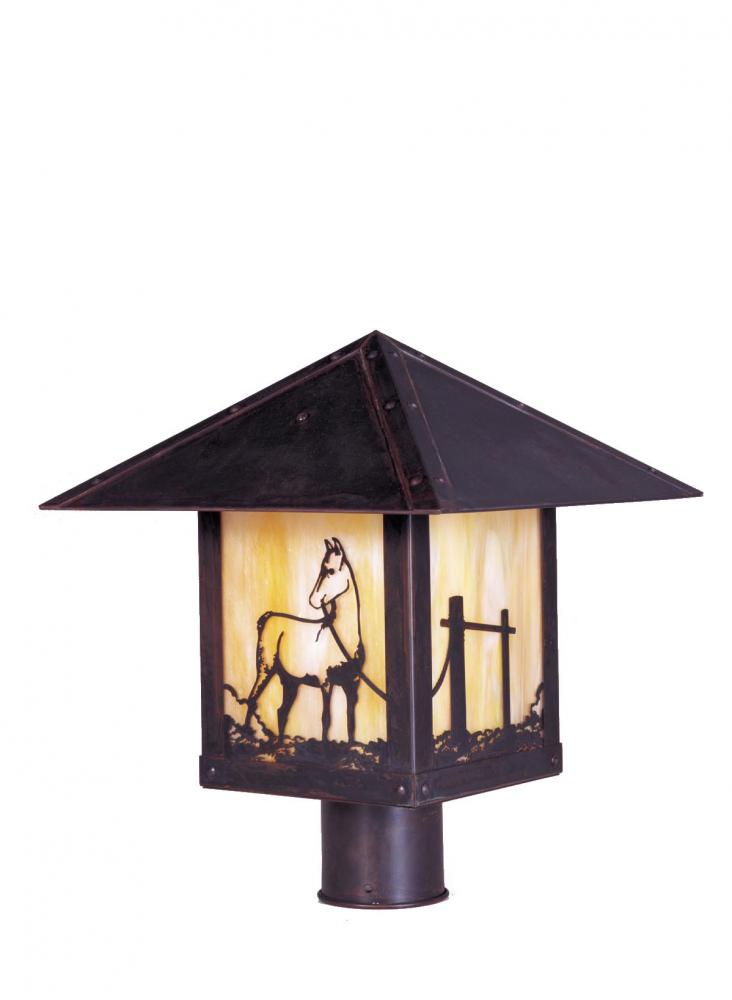 12" timber ridge post mount with horse filigree