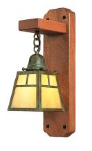 Arroyo Craftsman AWS-1TTN-RB - a-line mahogany wood sconce with t-bar overlay