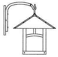 Arroyo Craftsman EB-16TCS-RC - 16" evergreen wall mount with t-bar overlay