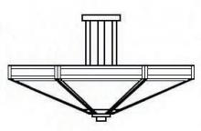 Arroyo Craftsman ETCM-21WO-S - 21" etoile inverted ceiling mount