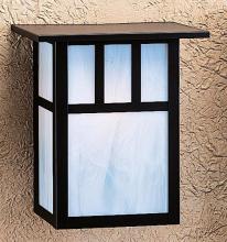 Arroyo Craftsman HS-10ACS-MB - 10" huntington sconce with roof and classic arch overlay