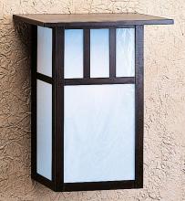 Arroyo Craftsman HS-12ERM-BK - 12" huntington sconce with roof and no overlay (empty)