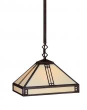 Arroyo Craftsman PSH-12RM-MB - 12" prairie stem hung pendant