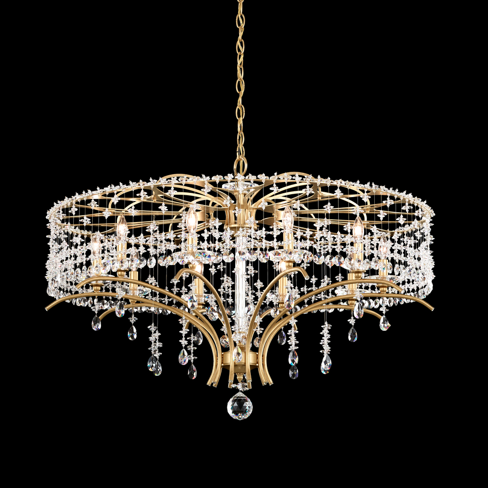 Bella Rose 10 Light 120V Chandelier in Heirloom Gold with Clear Radiance Crystal