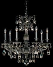 Schonbek 1870 5677-76H - Milano 7 Light 120V Chandelier in Heirloom Bronze with Clear Heritage Handcut Crystal