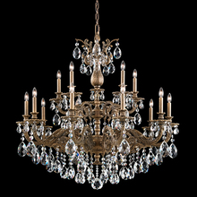 Schonbek 1870 5685-22R - Milano 15 Light 120V Chandelier in Heirloom Gold with Clear Radiance Crystal