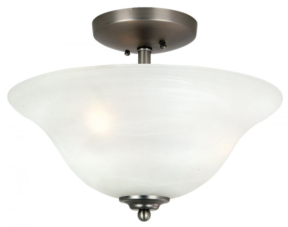 Nickel Bowl Semi-Flush Mount