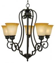 Yosemite Lighting 93835-5VB - Bronze Up Chandelier