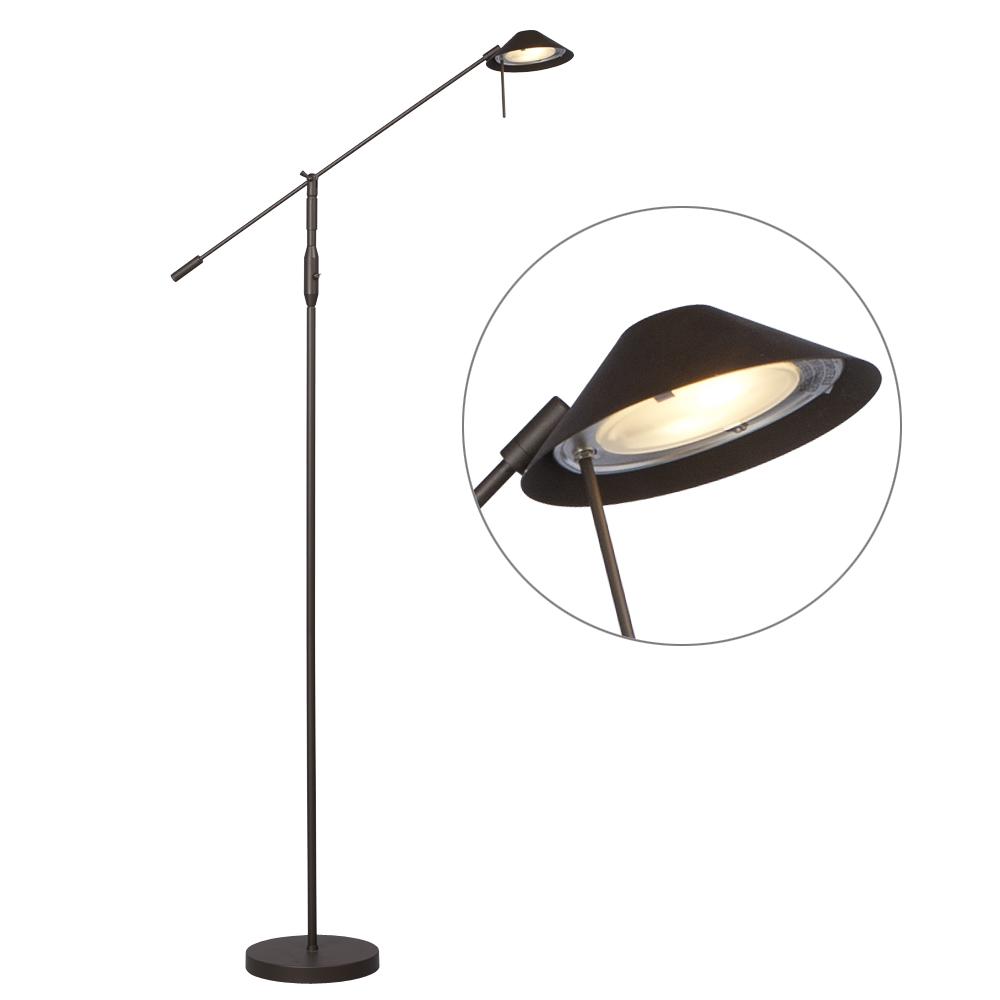 Floor Lamp - Matte Bronze with Metal Shade (Toggle ON/OFF Switch)