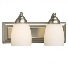 Galaxy Lighting 724132BN - Two Light Vanity - Brushed Nickel w/ Satin White Glass