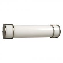 Galaxy Lighting 921224BN-HPF - Fluorescent Vanity Light - Brushed Nickel w/ Satin White Acrylic Lens (Electronic Ballast)