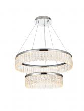 Elegant 2060G24C - Rune 24 Inch Adjustable LED Chandelier in Chrome