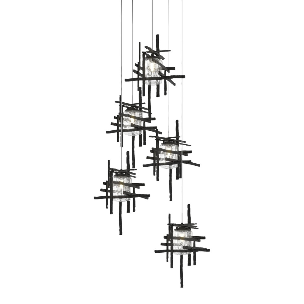 Tura 5-Light Seeded Glass Pendant