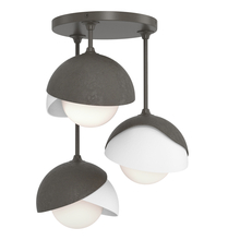 Hubbardton Forge - Canada 121374-SKT-07-02-GG0711 - Brooklyn 3-Light Double Shade Semi-Flush