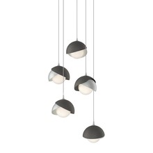 Hubbardton Forge - Canada 131125-SKT-LONG-82-20-GG0711 - Brooklyn 5-Light Double Shade Pendant