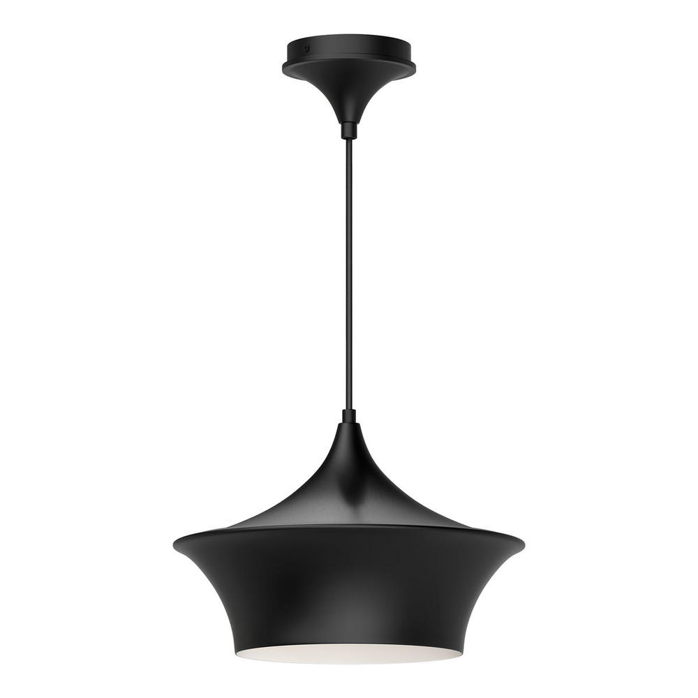 Emiko 12-in Matte Black 1 Light Pendant