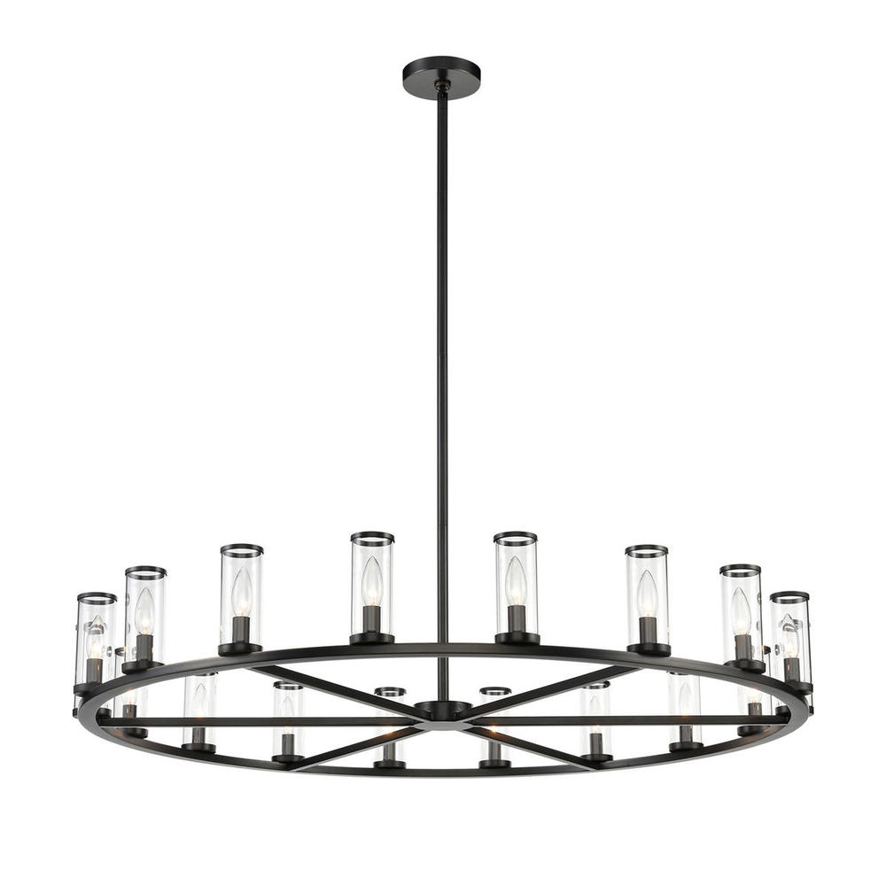 Revolve Clear Glass/Urban Bronze 18 Lights Chandeliers