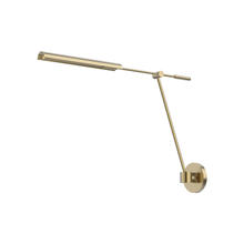 Alora Lighting WV316601VBMS - Astrid 33-in Metal Shade/Vintage Brass LED Wall/Vanity