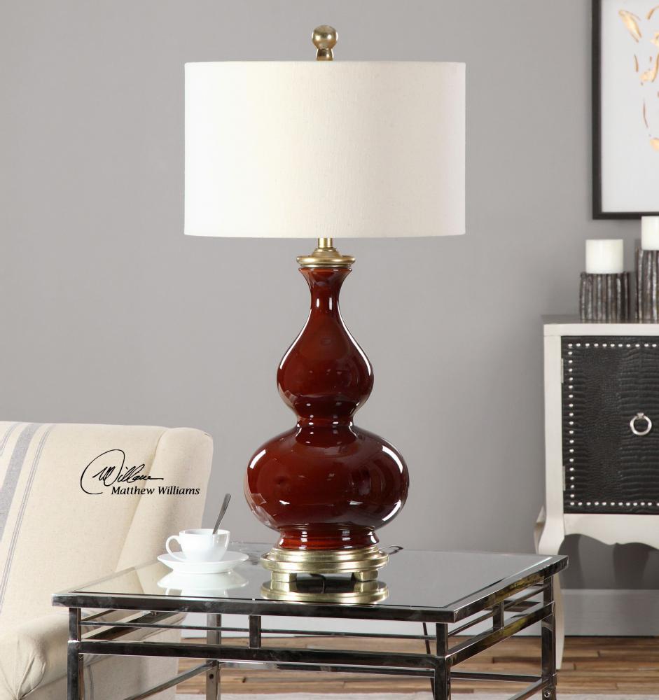 burgundy table lamps