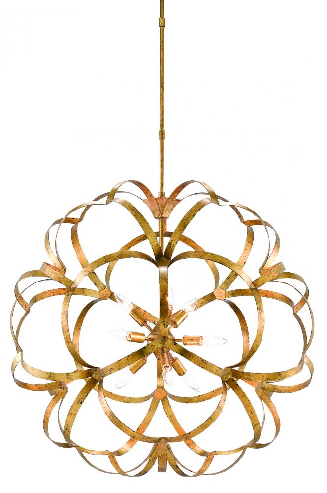 Sappho Gold Orb Chandelier