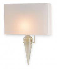 Currey 5204 - Larsen Nickel Wall Sconce, Whi